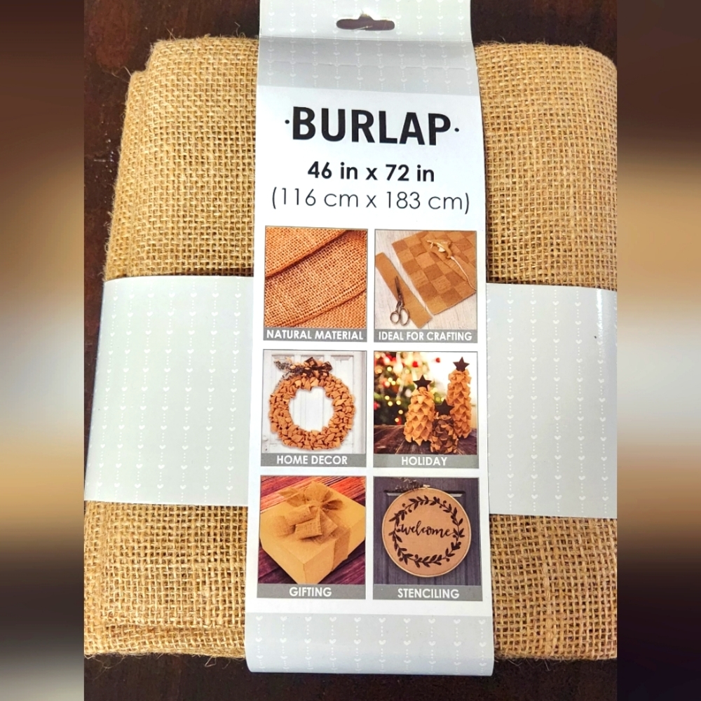 Set of 2 Burlap 46inx72in